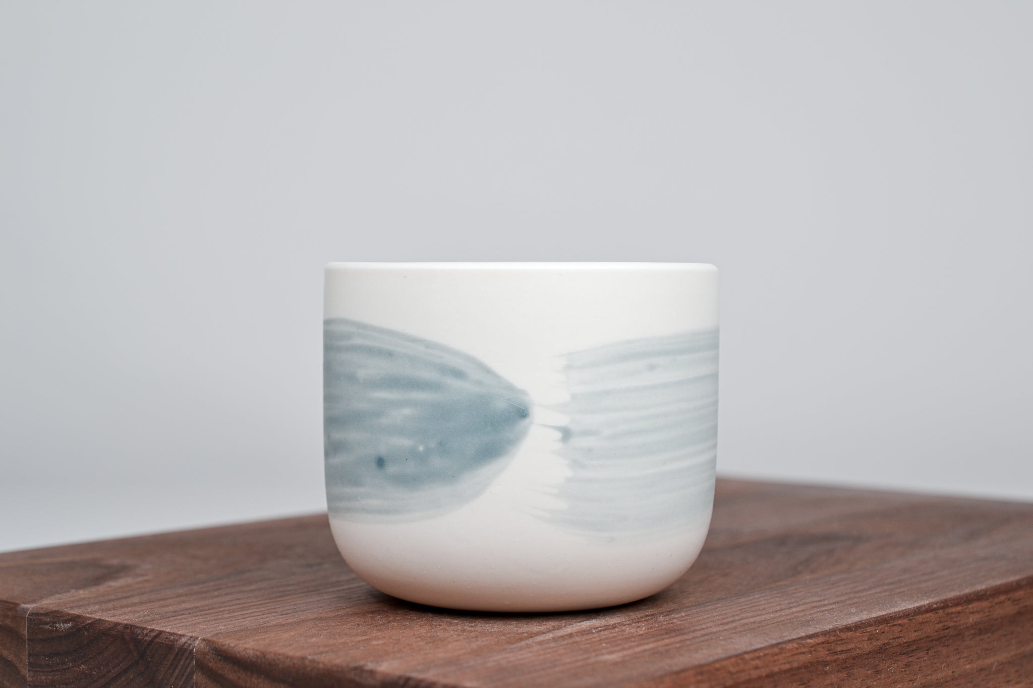 Gray line - Simple cup for coffee - 200 ml