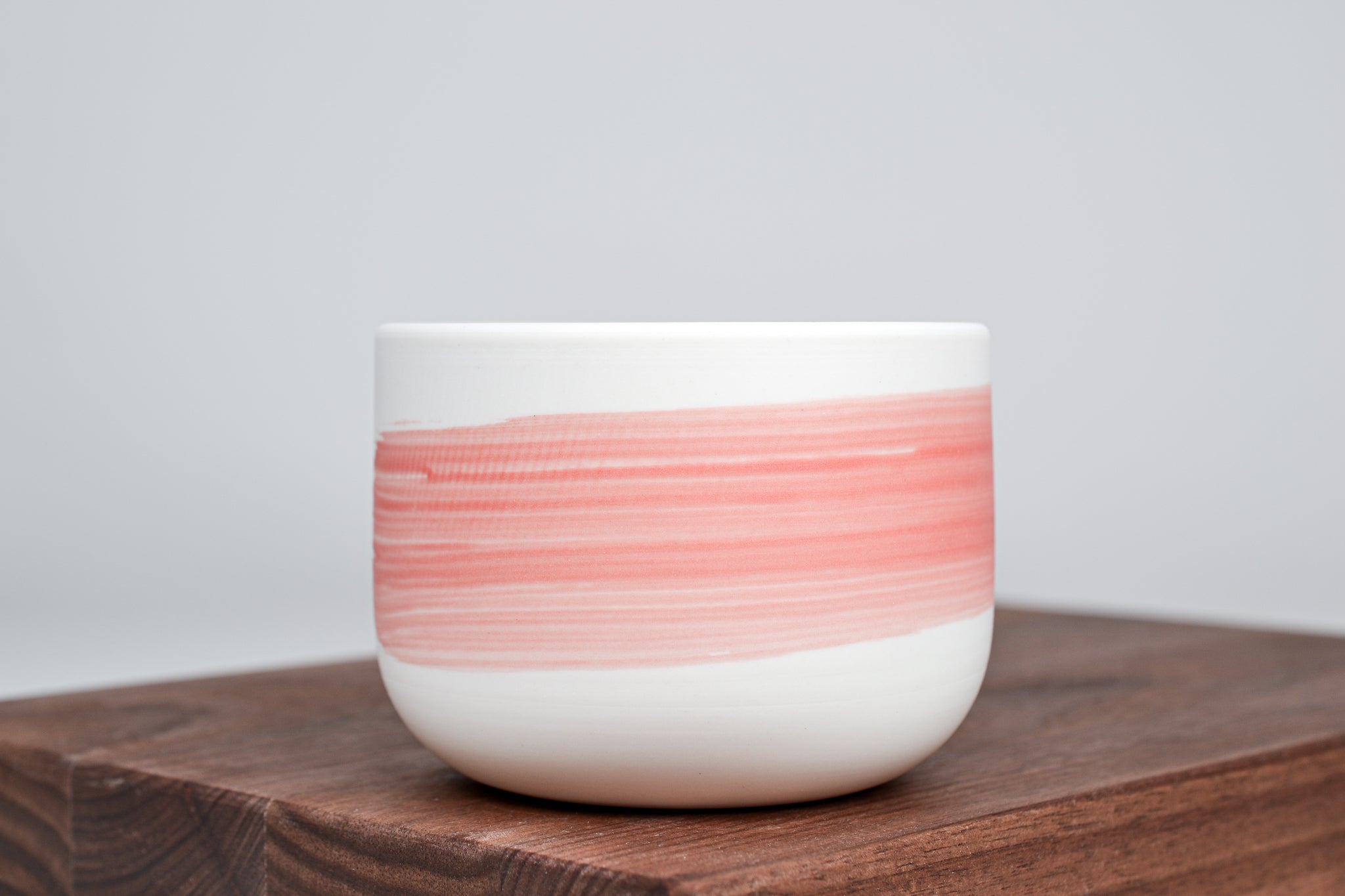 Cherry pink line - Simple cup for coffee - 300 ml