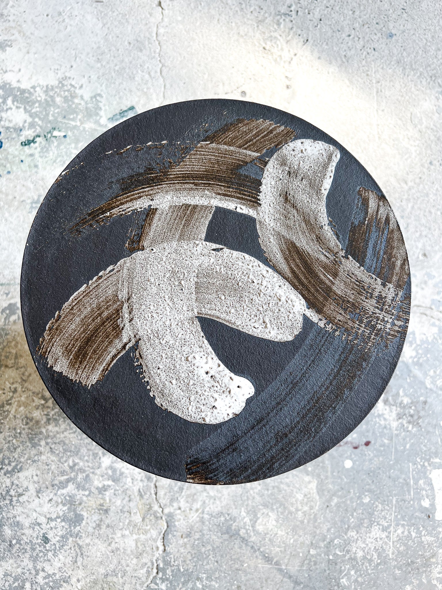 Servírovací plochý talíř s malbou