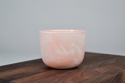 Kávový hrnek z porcelánu - Flow - růžový - 200 ml - matná verze