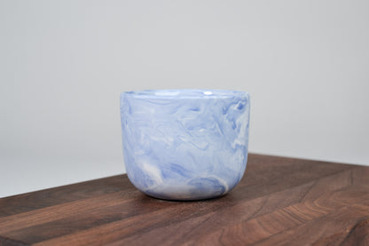 Kávový hrnek z porcelánu - Flow - modrý - 200 ml
