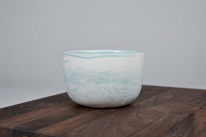 Kávový hrnek z porcelánu - Flow - 280 ml - tyrkysový porcelán