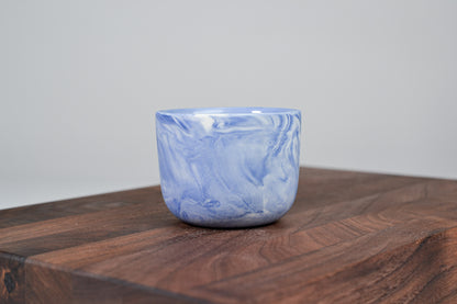 Kávový hrnek z porcelánu - Flow - 100 ml - modrý porcelán