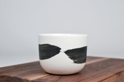 Černá linka - Jednoduchý kávový hrnek - 200 ml