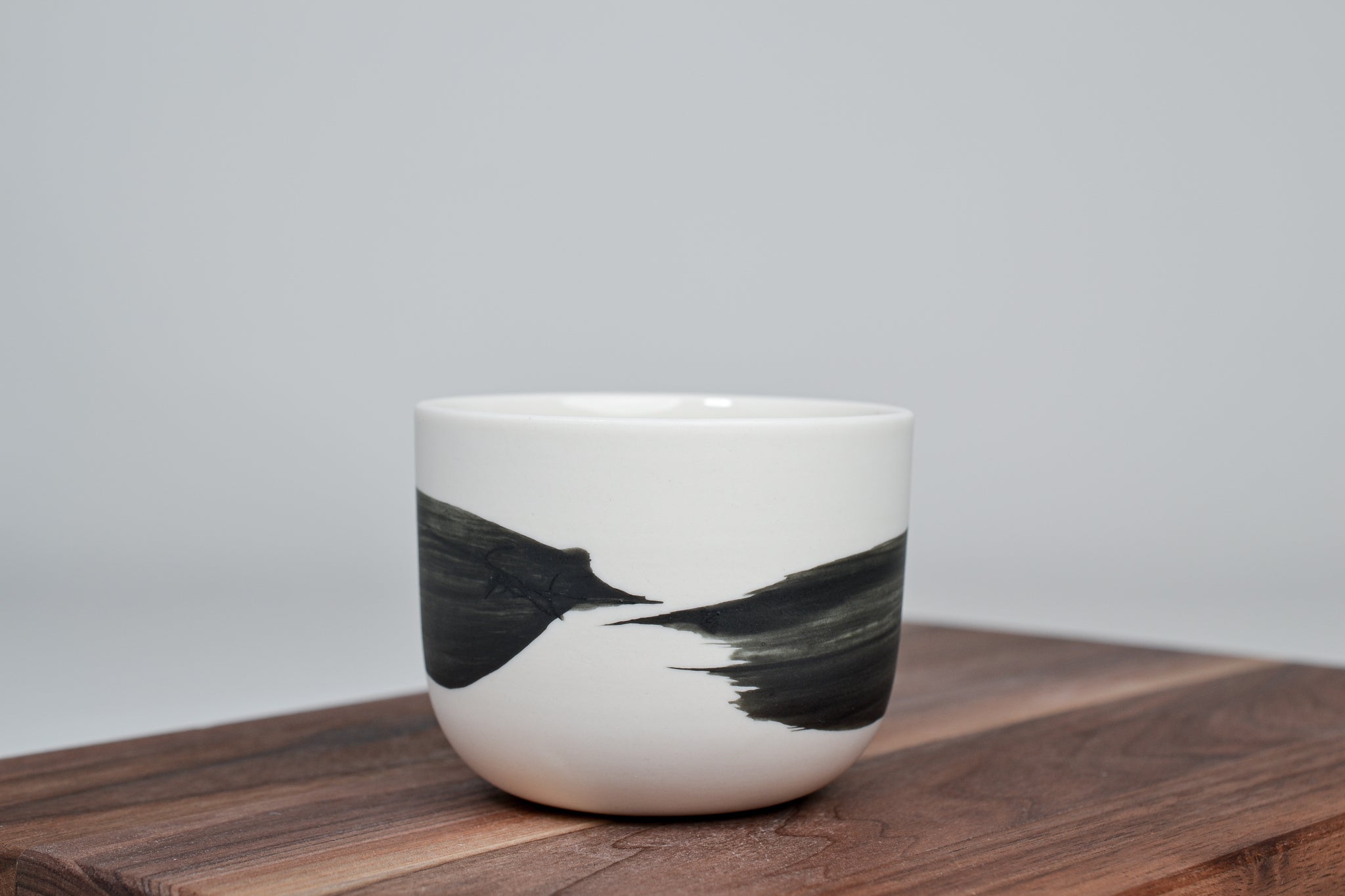 Černá linka - Jednoduchý kávový hrnek - 200 ml