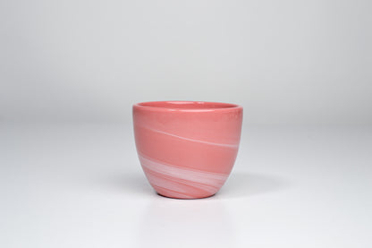 Smoke cup, tango pink&white - 125ml