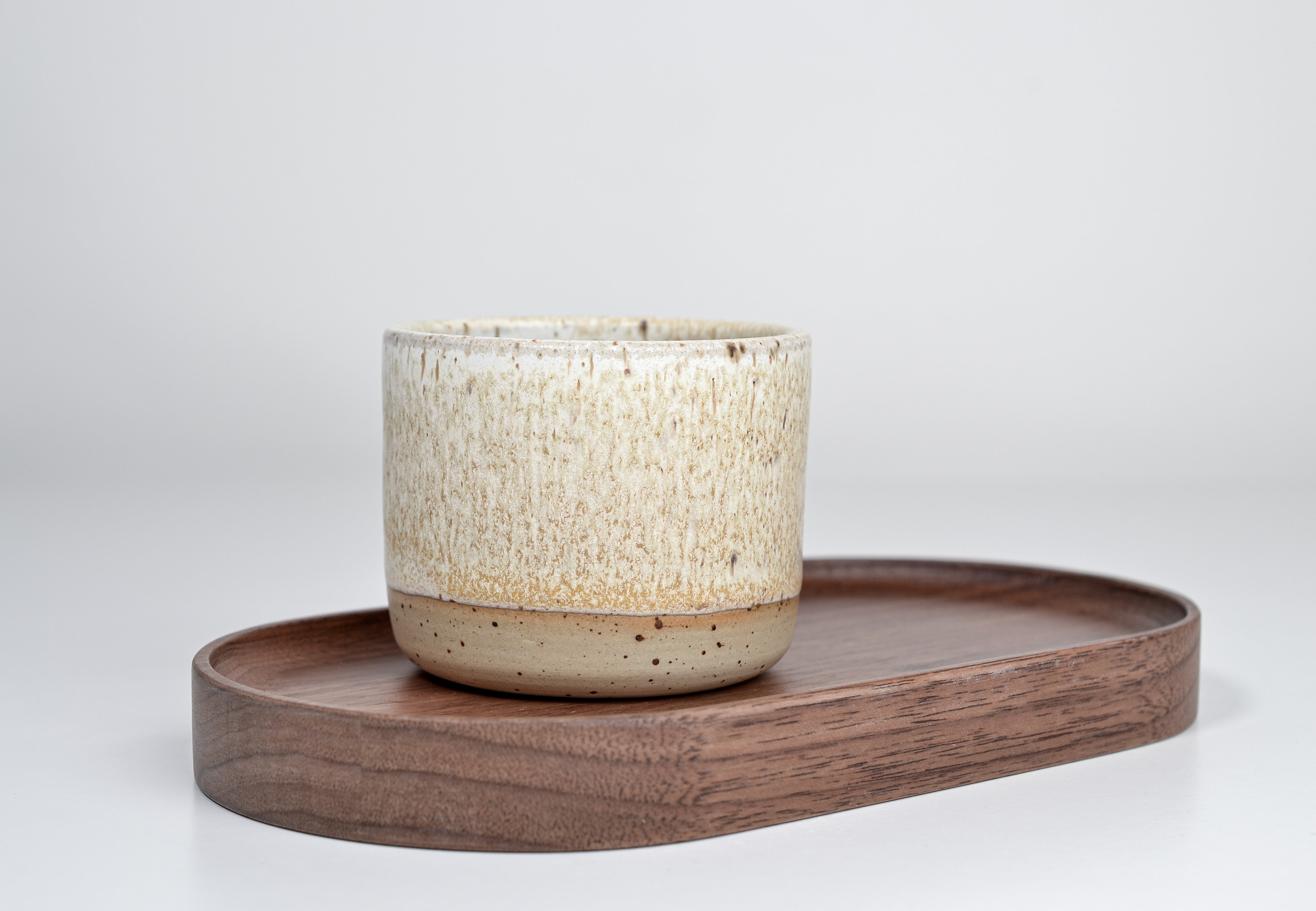 Tray for espresso cups - walnut wood