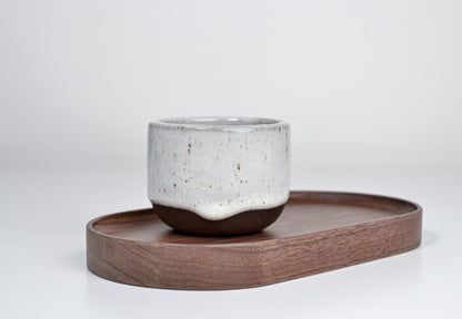 Tray for espresso cups - walnut wood