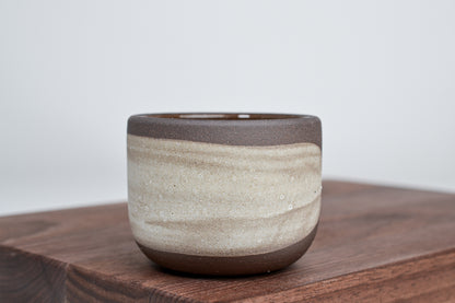 Simple brown cup & white line, 130ml