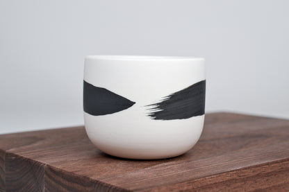 Černá linka - Jednoduchý kávový hrnek - 200 ml