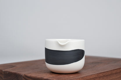 Simple milk jug, black line, 75 ml