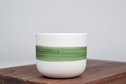 Simple cup, green line, 210 ml