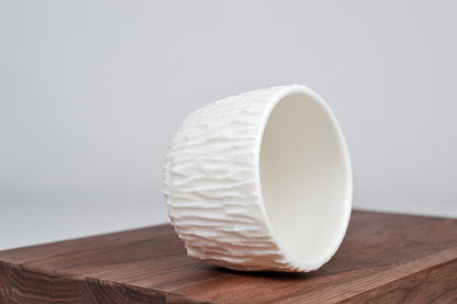 Strukturovaný kávový hrnek, bílá kůra - 200 ml