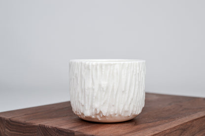 Strukturovaný kávový hrnek, bílá kůra - 200 ml