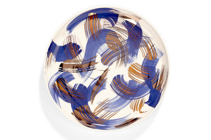 Porcelánové talíře s kobaltem a zlatem