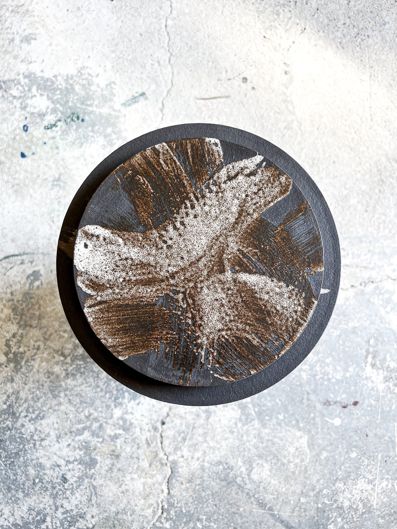 Servírovací plochý talíř s malbou