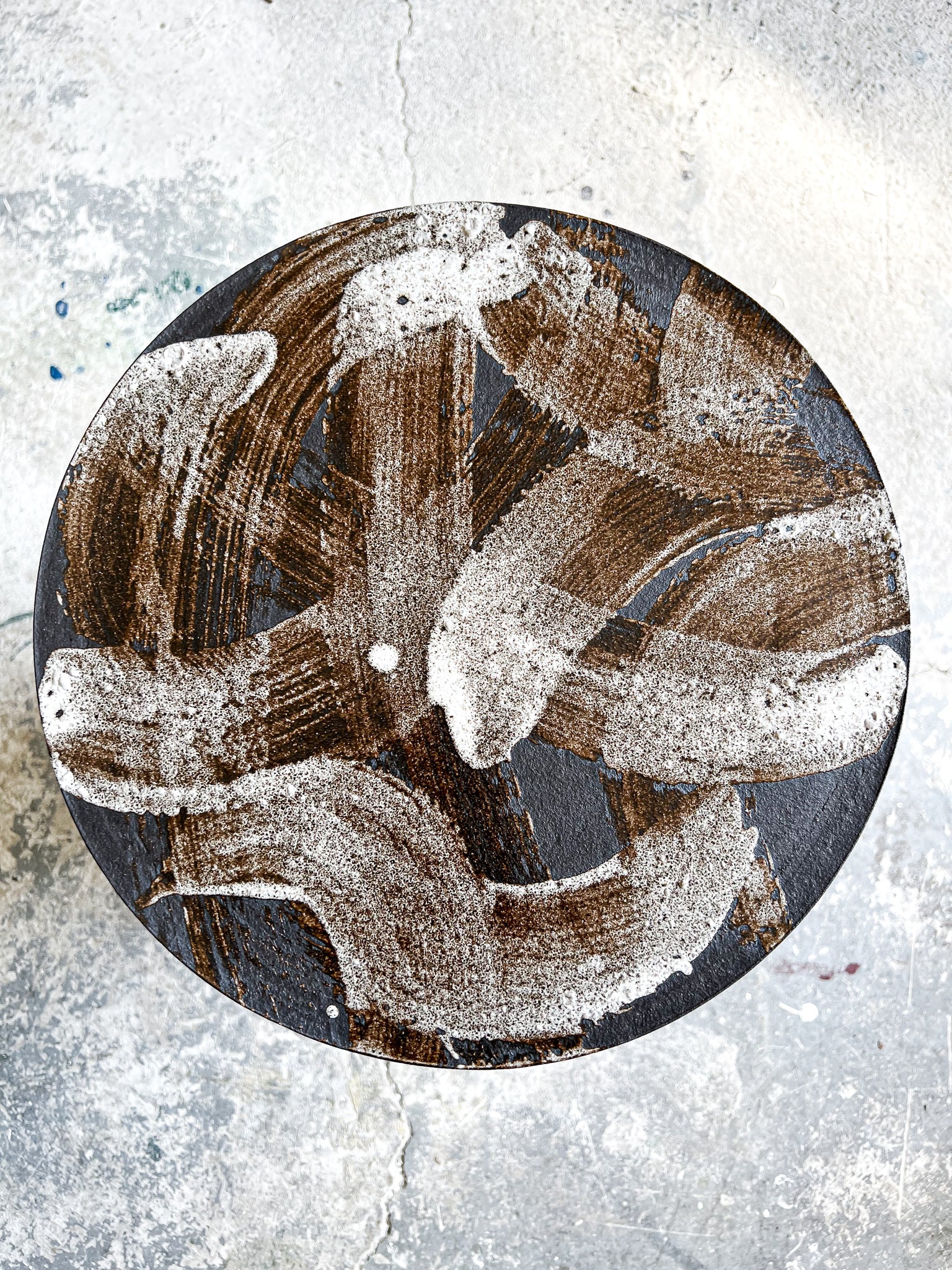 Servírovací plochý talíř s malbou