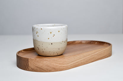 Dřevěný tácek pro espresso šálky