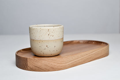 Dřevěný tácek pro espresso šálky