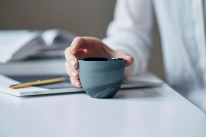 Smoke cup, slate gray & black coffee cup